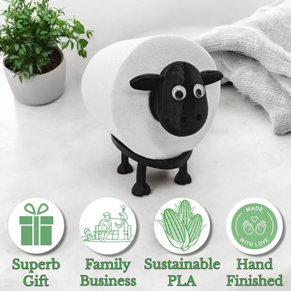 Dekorify Sheep Toilet Paper Holder | Funny Toilet Paper Holder | Black Sheep Cute Toilet Paper Holder | Funny Bathroom Decor | Funky Unique Toilet Paper Holder | Single Unit